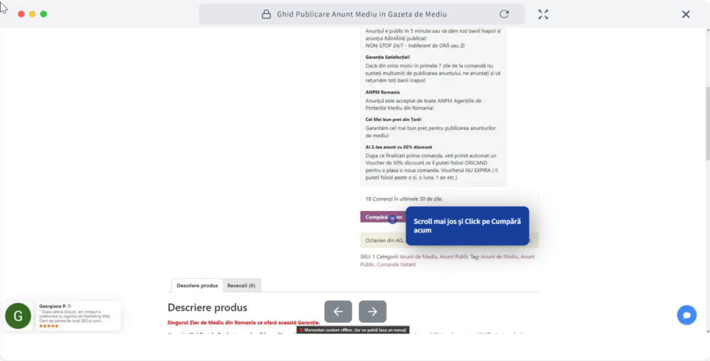 pas 2 publicare anunt de mediu gazeta de mediu