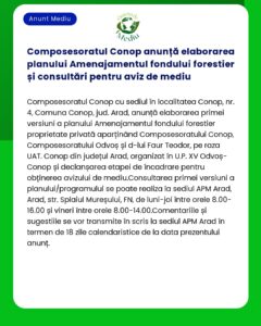 Composesoratul Conop anunță elaborarea planului Amenajamentul fondului