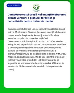 Composesoratul Groșii Noi anunță elaborarea primei versiuni a planului