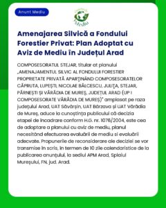 Amenajarea Silvică a Fondului Forestier Privat: Plan Adoptat cu Aviz d