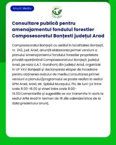 Consultare publică pentru amenajamentul fondului forestier Composesora