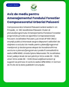 Aviz de mediu pentru Amenajamentul Fondului Forestier Composesoratul U