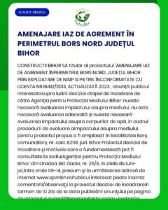 APM anunță decizia etapei de încadrare pentru proiectul Amenajare lac artificial a propus a fi amplasat în județul Bihor