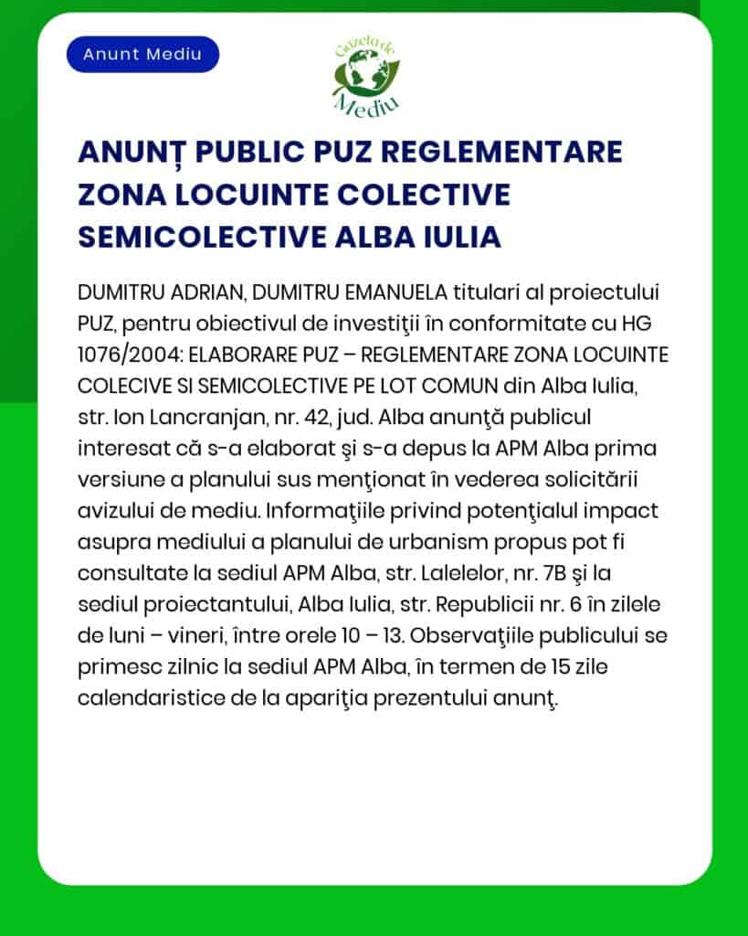 Nu există informații suficiente pentru a reda textul anunțului conform cerințelor