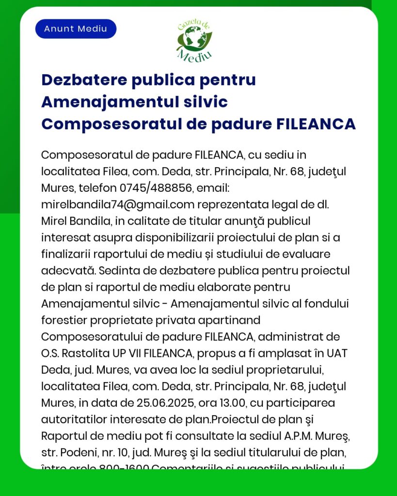 Nu există suficiente informații concrete din textul anunțului pentru a reda conținutul exact cerut