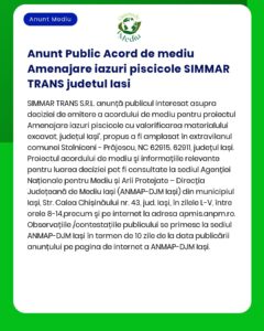 Nu se menționează titlul de proiect sau titularul în textul anunțului