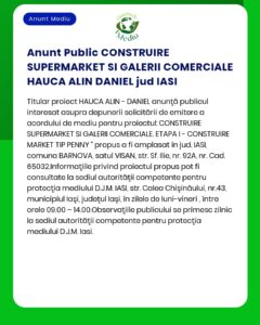 Nu pot reda textul anunțului deoarece acesta nu a fost furnizat