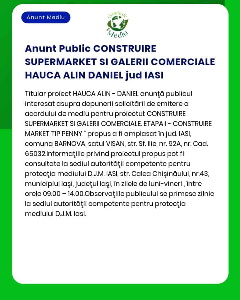 Nu pot reda textul anunțului deoarece acesta nu a fost furnizat