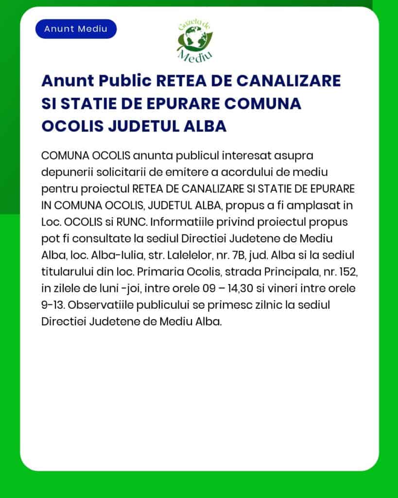Nu există suficiente informații pentru a reda textul strict al anunțului conform instrucțiunilor furnizate
