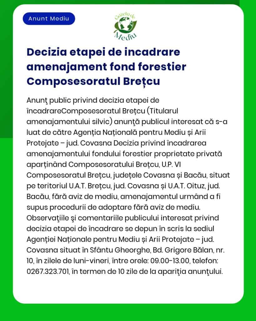 Nu pot reda conținutul anunțului deoarece textul exact nu a fost furnizat