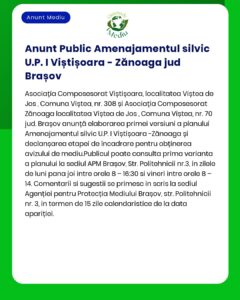 Nu există titlul proiectului sau titularul menționate exact în textul anunțului