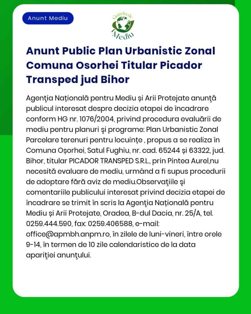 Nu există un text al anunțului furnizat pentru a fi redat