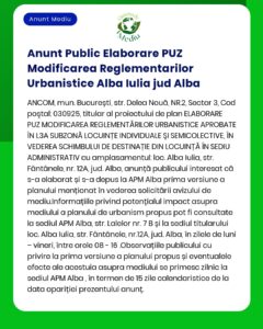 Modificare PUZ Alba Iulia București