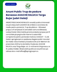 Nu pot reda conținutul solicitat deoarece textul exact al anunțului nu a fost furnizat