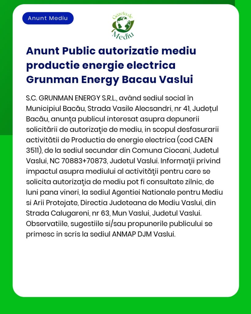 Nu am găsit informații despre un astfel de anunț în textul furnizat