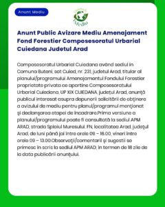 Anunt Public Avizare Mediu Amenajament Fond Forestier Composesoratul U