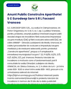 Anunt Public Construire Aparthotel S C Eurodeep Serv S R L Focsani Vra