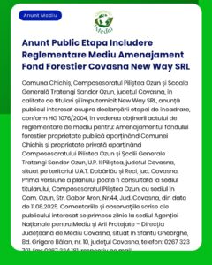 Anunt Public Etapa Includere Reglementare Mediu Amenajament Fond Fores