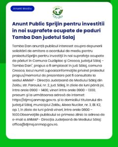 Anunt Public Sprijin pentru investitii in noi suprafete ocupate de pad