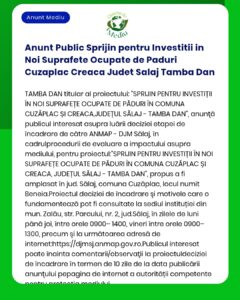 Anunt Public Sprijin pentru Investitii in Noi Suprafete Ocupate de Pad