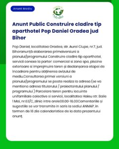 Construire bloc de locuințe colective Oradea județul Bihor Depunere solicitare la APM pentru obținerea acordului de mediu