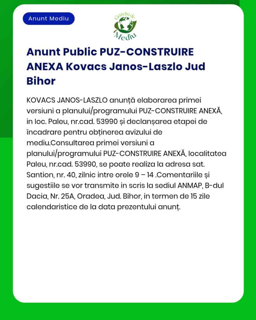 PUZ-CONSTRUIRE ANEXA titular Kovacs Janos-Laszlo