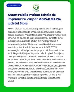 APM Sibiu anunță depunerea solicitării de emitere a acordului de mediu pentru proiectul amenajamentului silvic UP VII Varpar județul Sibiu