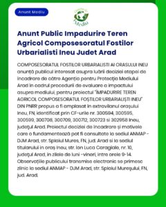 Anunt Public Impadurire Teren Agricol Composesoratul Fostilor Urbarial