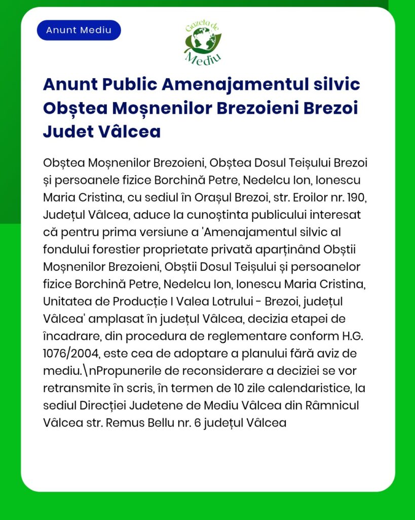 Amenajament silvic pentru UP III Brezoi județul Vâlcea Unitate de producție III Brezoi Suprafață totală 5200 ha Titular Ocolul Silvic Brezoi RA Romsilva