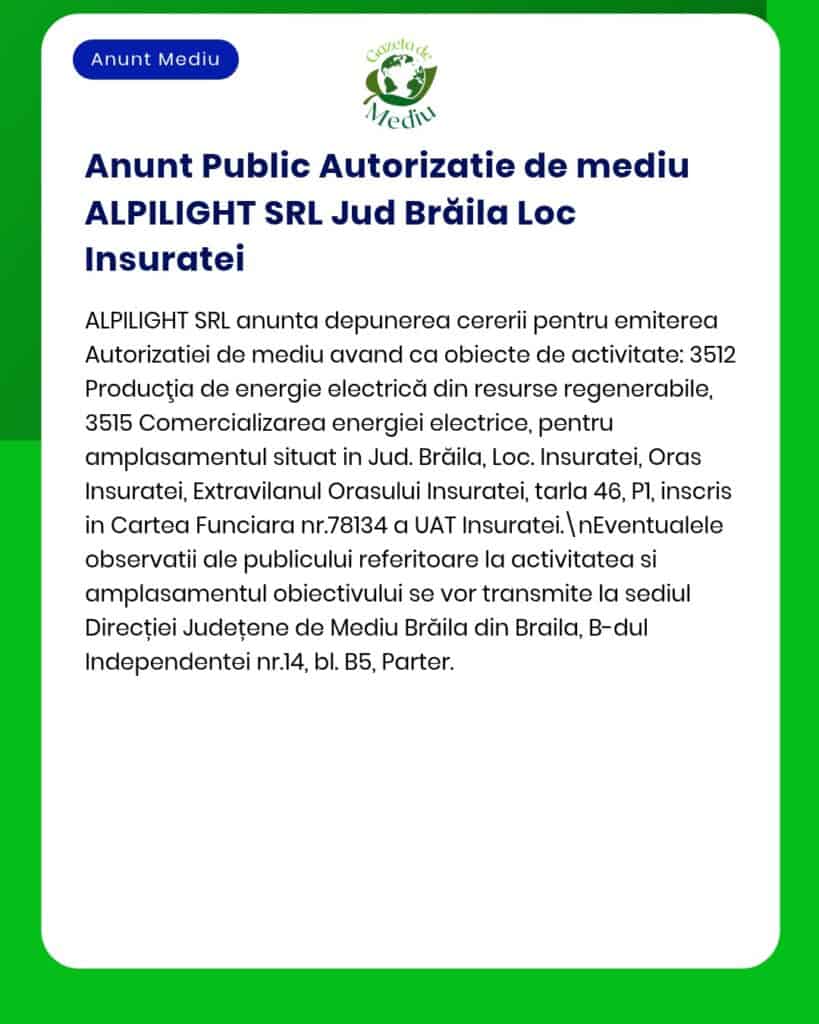 Nu există text specific menționat în anunț