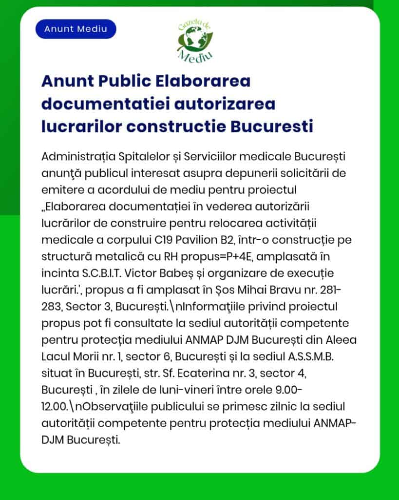 APM informează despre procesul de documentare și autorizare pentru lucrări de construcții în București