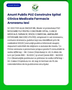 Construire spital farmacie și spații comerciale în Aroneanu Iași