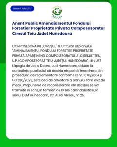 Anunt Public Amenajamentul Fondului Forestier Proprietate Privata Asoc
