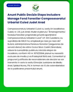 Anunt Public Decizie Etapa Includere Manage Fond Forestier Composesora