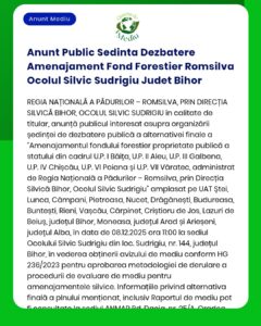 Anunt Public Sedinta Dezbatere Amenajament Fond Forestier Romsilva Oco