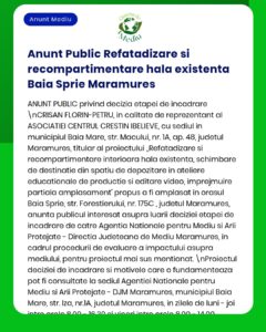Refuncționalizare și reamenajare interioară sală existentă Baia Sprie județul Maramureș