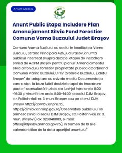 Anunt Public Etapa Includere Plan Amenajament Silvic Fond Forestier Co