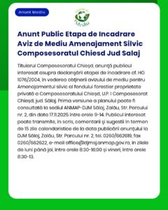 Anunt Public Etapa de Incadrare Aviz de Mediu Amenajament Silvic Compo