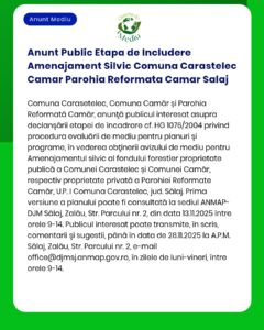 Anunt Public Etapa de Includere Amenajament Silvic Comuna Carastelec C