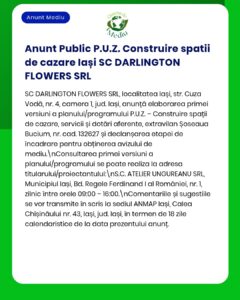 Construire spații de cazare în Iași de către SC DARLINGTON FLOWERS SRL.