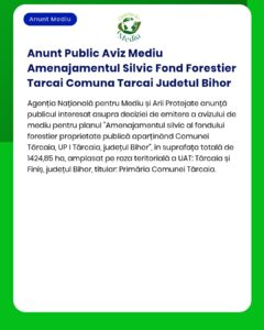 Anunt Public Aviz Mediu Amenajamentul Silvic Fond Forestier Tarcai Com