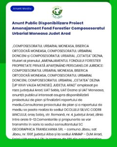 Anunt Public Disponibilizare Proiect Amenajament Fond Forestier Compos