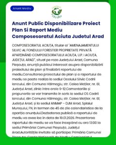 Anunt Public Disponibilizare Proiect Plan Si Raport Mediu Composesorat