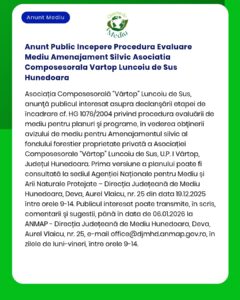 Anunt Public Incepere Procedura Evaluare Mediu Amenajament Silvic Asoc