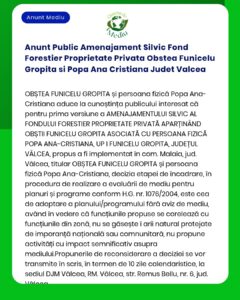 Anunt Public Amenajament Silvic Fond Forestier Proprietate Privata Obs