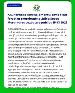 Anunt Public Amenajamentul silvic fond forestier proprietate publica R