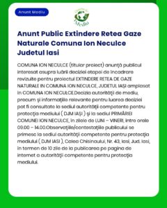 Anunt Public Extindere Retea Gaze Naturale Comuna Ion Neculce Judetul