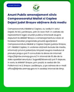 Anunt Public amenajament silvic Composesoratul Mailat si Caplea Dejani