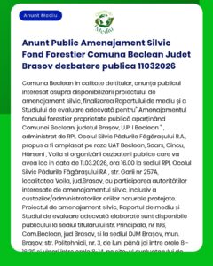 Anunt Public Amenajament Silvic Fond Forestier Comuna Beclean Judet Br
