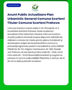 Anunt Public Actualizare Plan Urbanistic General Comuna Scorteni Titul